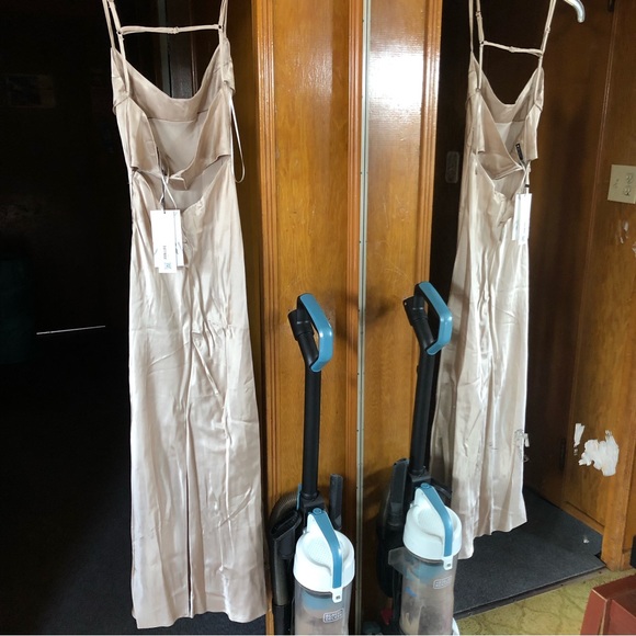 ZARA SATIN EFFECT CUT OUT DRESS - Picture 7 of 16